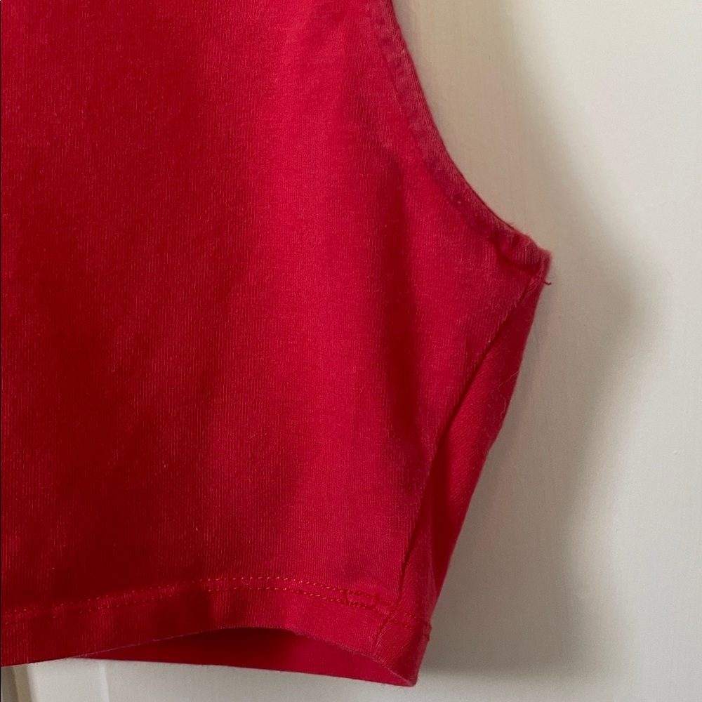 Zara Bold Red Crop Top - Picture 4 of 6